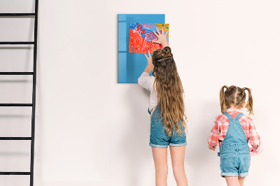 Magnetic dry erase board A colorful board for notes and photos