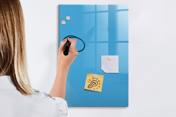 Magnetic dry erase board A colorful board for notes and photos