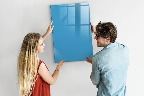Magnetic dry erase board A colorful board for notes and photos
