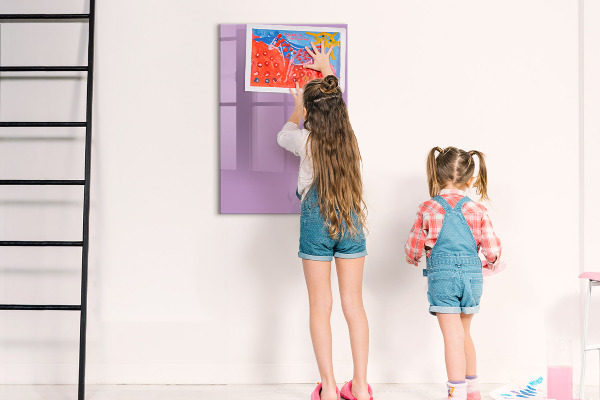 Magnetic dry erase board A colorful board for notes and photos