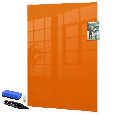 Dry erase board magnetic Orange board for notes and photos
