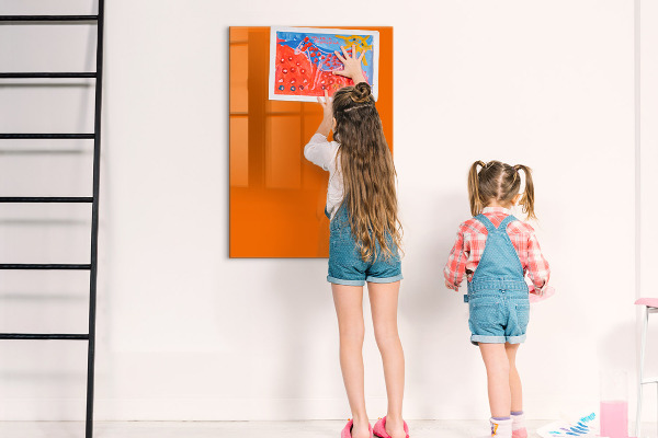 Dry erase board magnetic Orange board for notes and photos