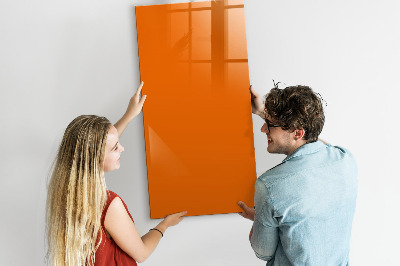 Dry erase board magnetic Orange board for notes and photos