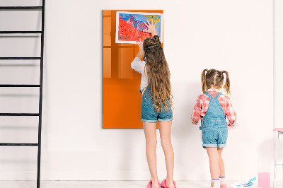 Dry erase board magnetic Orange board for notes and photos