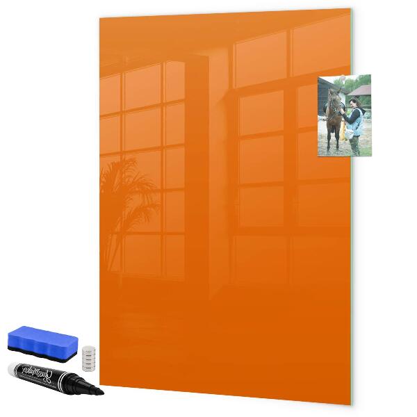 Dry erase board magnetic Orange board for notes and photos