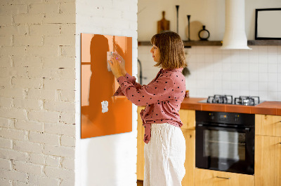 Dry erase board magnetic Orange board for notes and photos