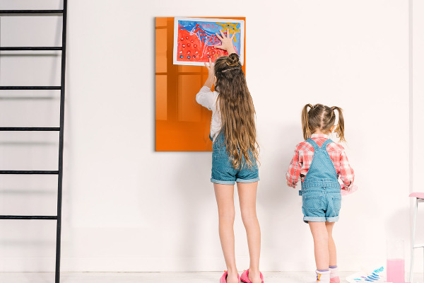 Dry erase board magnetic Orange board for notes and photos