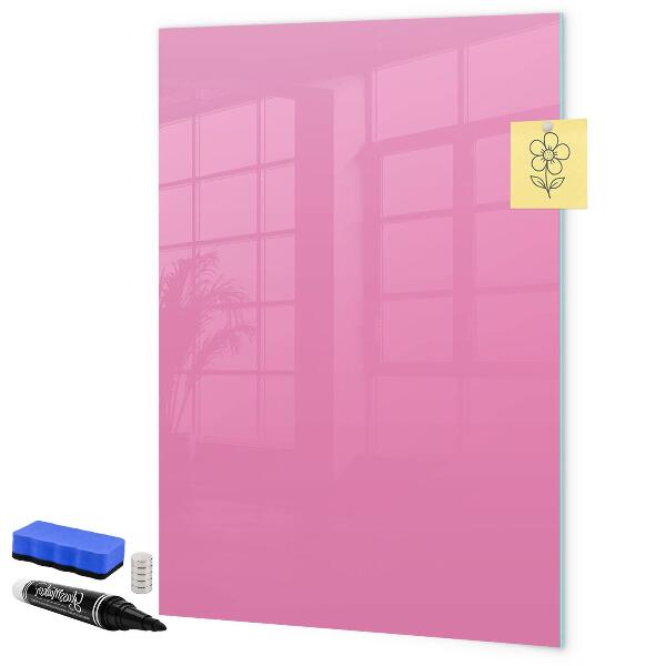 Magnetic dry erase board Pink board for notes and photos