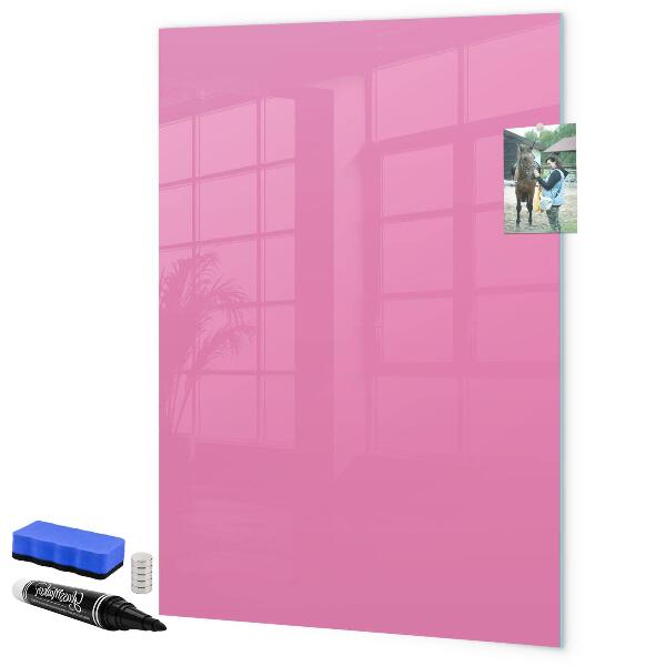 Magnetic dry erase board Pink board for notes and photos