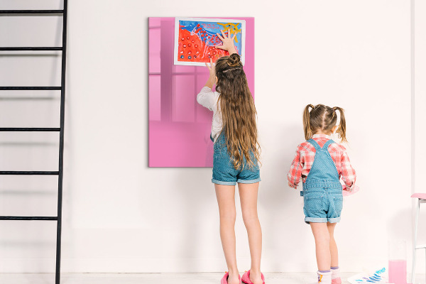 Magnetic dry erase board Pink board for notes and photos