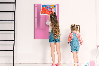 Magnetic dry erase board Pink board for notes and photos