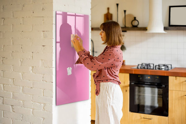 Magnetic dry erase board Pink board for notes and photos