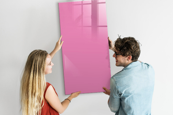 Magnetic dry erase board Pink board for notes and photos