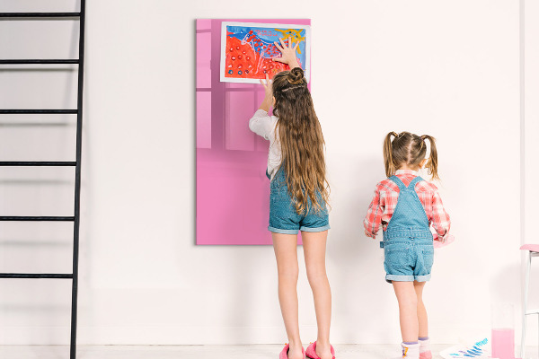 Magnetic dry erase board Pink board for notes and photos