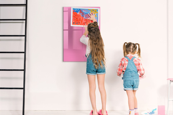 Magnetic dry erase board Pink board for notes and photos
