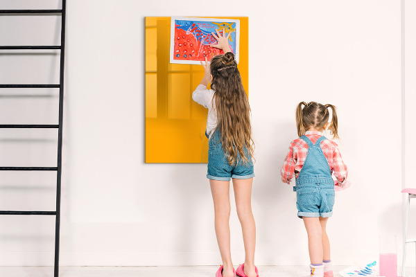Magnetic dry erase board A colorful board for notes and photos
