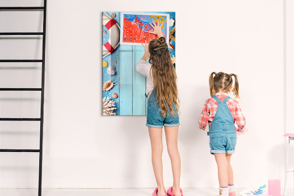 Magnetic dry erase board Summer memories in a seaside setting