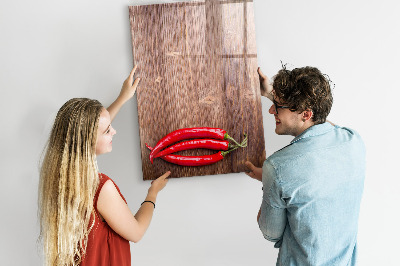 Magnetic dry erase board Paper memories and hot peppers