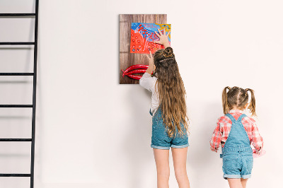 Magnetic dry erase board Paper memories and hot peppers