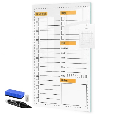 Dry erase board magnetic Planning tasks and purchases in style