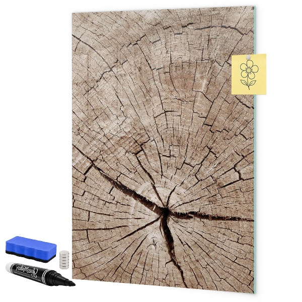 Magnetic dry erase board A natural background for photos and notes