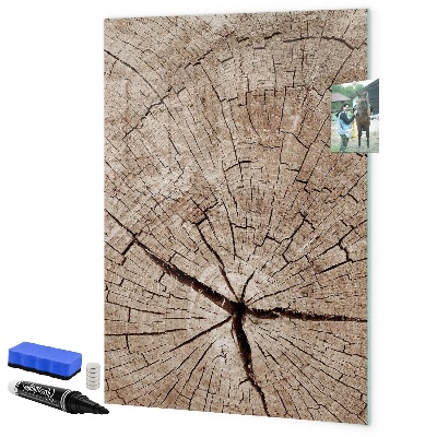 Magnetic dry erase board A natural background for photos and notes