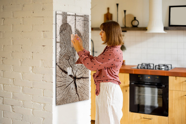 Magnetic dry erase board A natural background for photos and notes