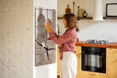 Magnetic dry erase board A natural background for photos and notes