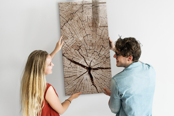 Magnetic dry erase board A natural background for photos and notes