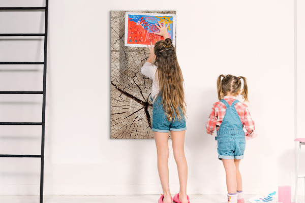 Magnetic dry erase board A natural background for photos and notes