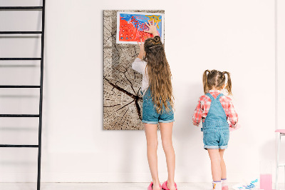 Magnetic dry erase board A natural background for photos and notes