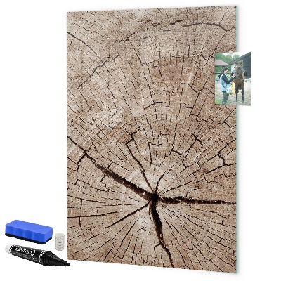 Magnetic dry erase board A natural background for photos and notes