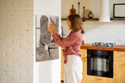 Magnetic dry erase board A natural background for photos and notes
