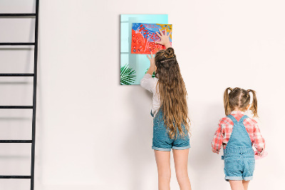 Dry erase board magnetic Creative board for photos and notes