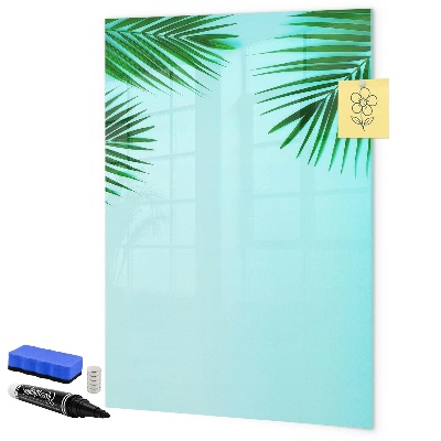 Magnetic dry erase board Green leaves and memories in photos