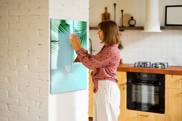Magnetic dry erase board Green leaves and memories in photos