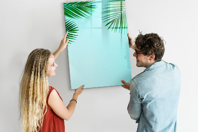 Magnetic dry erase board Green leaves and memories in photos