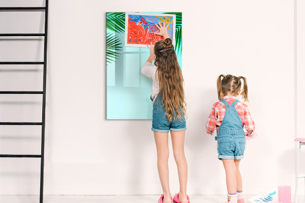 Magnetic dry erase board Green leaves and memories in photos