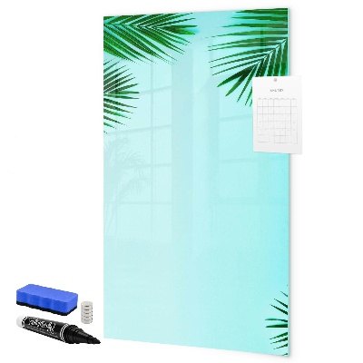 Magnetic dry erase board Green leaves and memories in photos