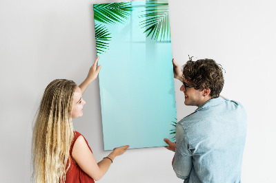 Magnetic dry erase board Green leaves and memories in photos