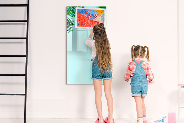 Magnetic dry erase board Green leaves and memories in photos