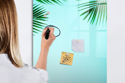 Magnetic dry erase board Green leaves and memories in photos