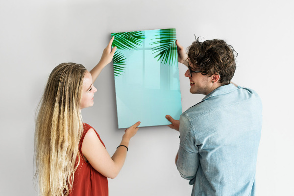 Magnetic dry erase board Green leaves and memories in photos