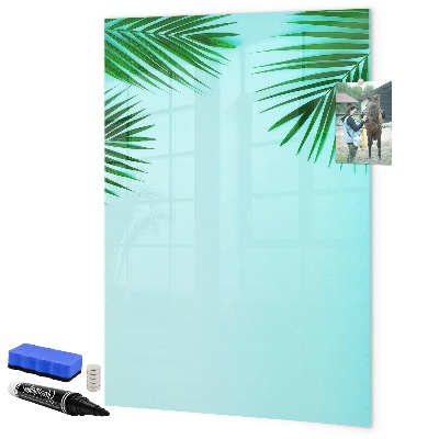 Magnetic dry erase board Green leaves and memories in photos