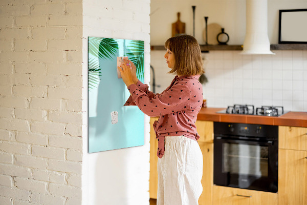 Magnetic dry erase board Green leaves and memories in photos
