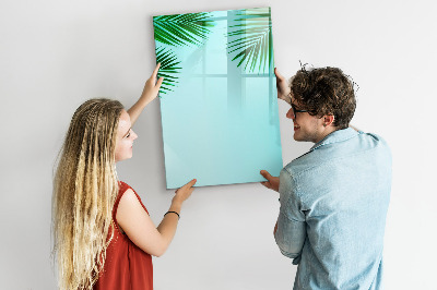 Magnetic dry erase board Green leaves and memories in photos