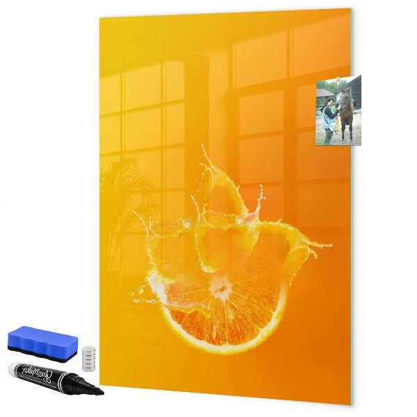 Dry erase board magnetic A colorful board for photos and notes
