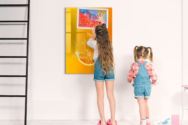 Dry erase board magnetic A colorful board for photos and notes