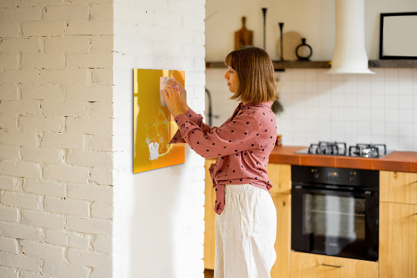 Dry erase board magnetic A colorful board for photos and notes