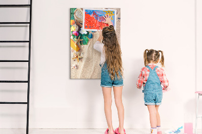 Magnetic dry erase board A creative board for holiday memories